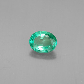 0.64캐럿 천연 그린 에메랄드, 타원형 컷, 6.3×5 mm, VS-SI