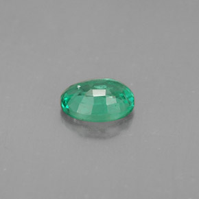 0.55캐럿 천연 그린 에메랄드, 타원형 컷, 6.1×4.6 mm, VS-SI