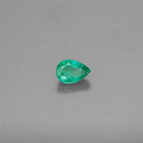 0.43캐럿 천연 그린 에메랄드, 배 모양, 5.7×3.9 mm, SI
