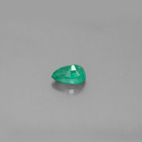 0.43캐럿 천연 그린 에메랄드, 배 모양, 5.7×3.9 mm, SI