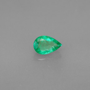 0.39캐럿 천연 그린 에메랄드, 배 모양, 6×4 mm, VS-SI