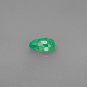0.39캐럿 천연 그린 에메랄드, 배 모양, 6×4 mm, VS-SI