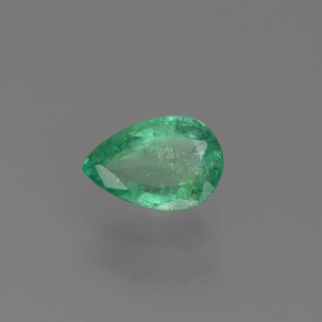 0.43캐럿 천연 그린 에메랄드, 배 모양, 6×4.1 mm, VS-SI
