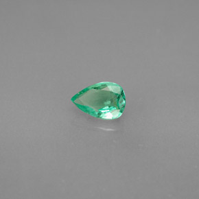0.35캐럿 천연 그린 에메랄드, 배 모양, 5.9×4 mm, VS-SI