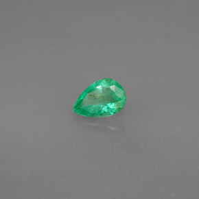 0.35캐럿 천연 그린 에메랄드, 배 모양, 5.9×4 mm, VS-SI
