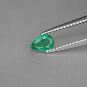 0.32캐럿 천연 그린 에메랄드, 배 모양, 6×4 mm, VS-SI