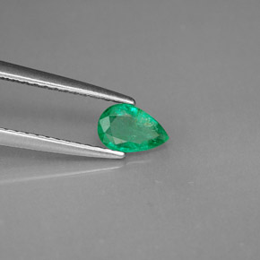 0.32캐럿 천연 그린 에메랄드, 배 모양, 6×4 mm, VS-SI