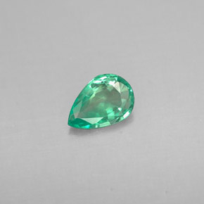 0.28캐럿 천연 그린 에메랄드, 배 모양, 5.8×4 mm, VS-SI