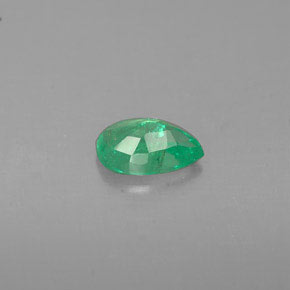 0.33캐럿 천연 그린 에메랄드, 배 모양, 5.8×4.1 mm, VS-SI