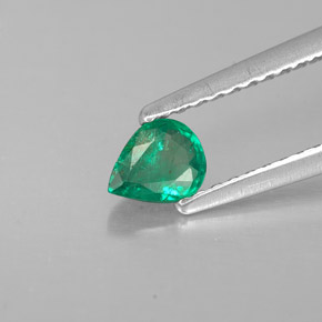 0.27캐럿 천연 그린 에메랄드, 배 모양, 5×4 mm, VS-SI