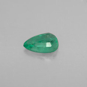 0.37캐럿 천연 그린 에메랄드, 배 모양, 6.1×4.1 mm, VS-SI