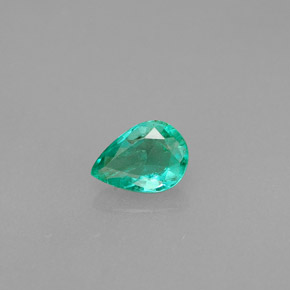 0.34캐럿 천연 그린 에메랄드, 배 모양, 5.8×4.2 mm, VS-SI