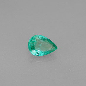 0.34캐럿 천연 그린 에메랄드, 배 모양, 5.8×4.2 mm, VS-SI
