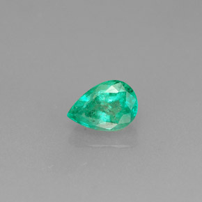 0.46캐럿 천연 그린 에메랄드, 배 모양, 6×4.2 mm, VS-SI