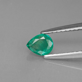 0.29캐럿 천연 그린 에메랄드, 배 모양, 5.1×4.1 mm, SI