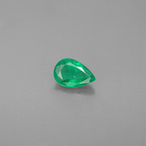 0.33캐럿 천연 그린 에메랄드, 배 모양, 5.9×4 mm, VS-SI