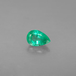 0.43캐럿 천연 그린 에메랄드, 배 모양, 6×4.1 mm, VS-SI