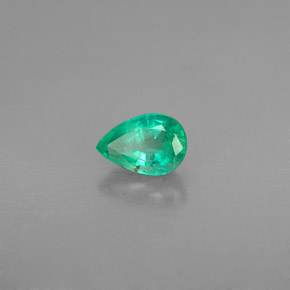 0.43캐럿 천연 그린 에메랄드, 배 모양, 6×4.1 mm, VS-SI