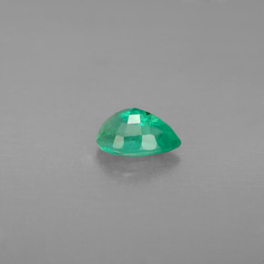 0.43캐럿 천연 그린 에메랄드, 배 모양, 6×4.1 mm, VS-SI