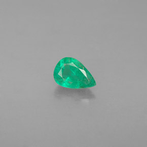 0.37캐럿 천연 그린 에메랄드, 배 모양, 5.9×4 mm, VS-SI