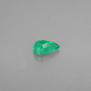 0.37캐럿 천연 그린 에메랄드, 배 모양, 5.9×4 mm, VS-SI