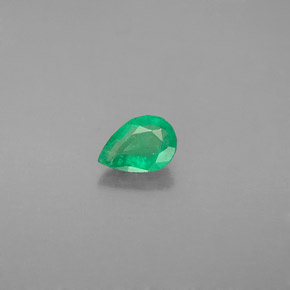0.35캐럿 천연 그린 에메랄드, 배 모양, 5.8×4.1 mm, SI