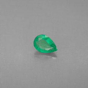 0.35캐럿 천연 그린 에메랄드, 배 모양, 5.8×4.1 mm, SI