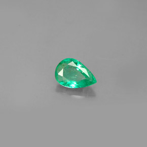 0.37캐럿 천연 그린 에메랄드, 배 모양, 6×4.2 mm, VS-SI
