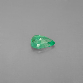 0.37캐럿 천연 그린 에메랄드, 배 모양, 6×4.2 mm, VS-SI