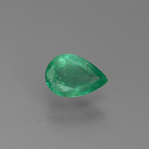0.37캐럿 천연 그린 에메랄드, 배 모양, 5.9×4 mm, VS-SI
