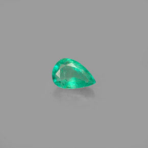 0.35캐럿 천연 그린 에메랄드, 배 모양, 6×4.1 mm, VS-SI