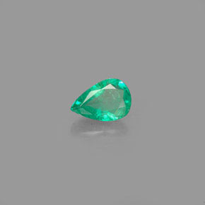 0.35캐럿 천연 그린 에메랄드, 배 모양, 6×4.1 mm, VS-SI