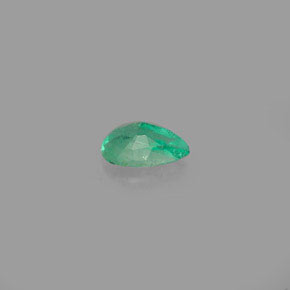 0.35캐럿 천연 그린 에메랄드, 배 모양, 6×4.1 mm, VS-SI