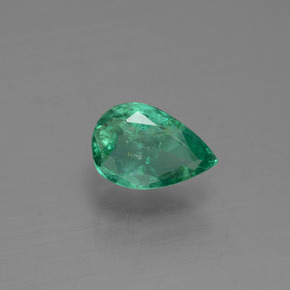 0.41캐럿 천연 그린 에메랄드, 배 모양, 6×4 mm, VS-SI