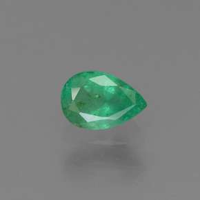 0.42캐럿 천연 그린 에메랄드, 배 모양, 6×4.1 mm, SI