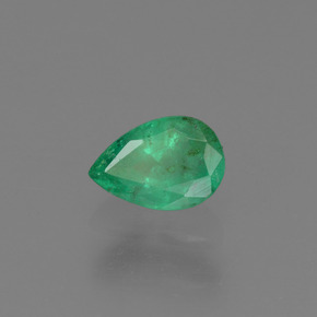 0.42캐럿 천연 그린 에메랄드, 배 모양, 6×4.1 mm, SI