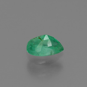 0.42캐럿 천연 그린 에메랄드, 배 모양, 6×4.1 mm, SI