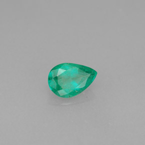 0.33캐럿 천연 그린 에메랄드, 배 모양, 5.8×4 mm, VS-SI