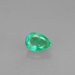 0.42캐럿 천연 그린 에메랄드, 배 모양, 5.9×4 mm, VS-SI