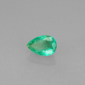 0.42캐럿 천연 그린 에메랄드, 배 모양, 5.9×4 mm, VS-SI