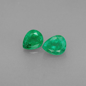 캐럿 천연 그린 에메랄드 보석, 배 모양, 5×4.1 mm, VS-SI