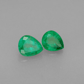 캐럿 천연 그린 에메랄드 보석, 배 모양, 5×4.1 mm, VS-SI