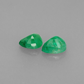 캐럿 천연 그린 에메랄드 보석, 배 모양, 5×4.1 mm, VS-SI