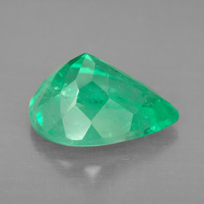 4.79캐럿 천연 그린 에메랄드, 배 모양, 13.5×9.6 mm, SI
