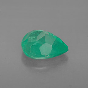 1.58캐럿 천연 그린 에메랄드, 배 모양, 8.8×7 mm, VS-SI
