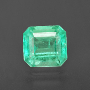 1.83캐럿 천연 그린 에메랄드, 에메랄드 컷, 7.7×7.2 mm, SI