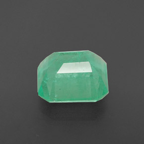 1.83캐럿 천연 그린 에메랄드, 에메랄드 컷, 7.7×7.2 mm, SI