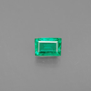0.33캐럿 천연 그린 에메랄드, 바게트, 4.8×3.3 mm, VS-SI