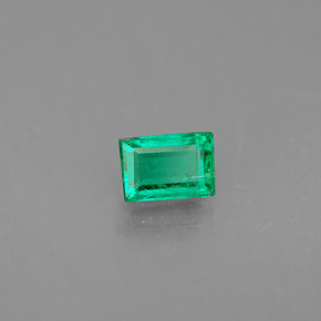 0.33캐럿 천연 그린 에메랄드, 바게트, 4.8×3.3 mm, VS-SI