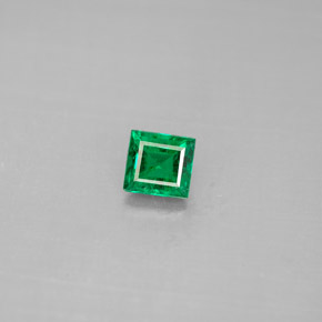 0.40캐럿 천연 그린 에메랄드, 바게트, 4.6×4.4 mm, VS-SI